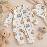 سرهمی نوزادی خرس ماشینسوار + کلاه کد15۹